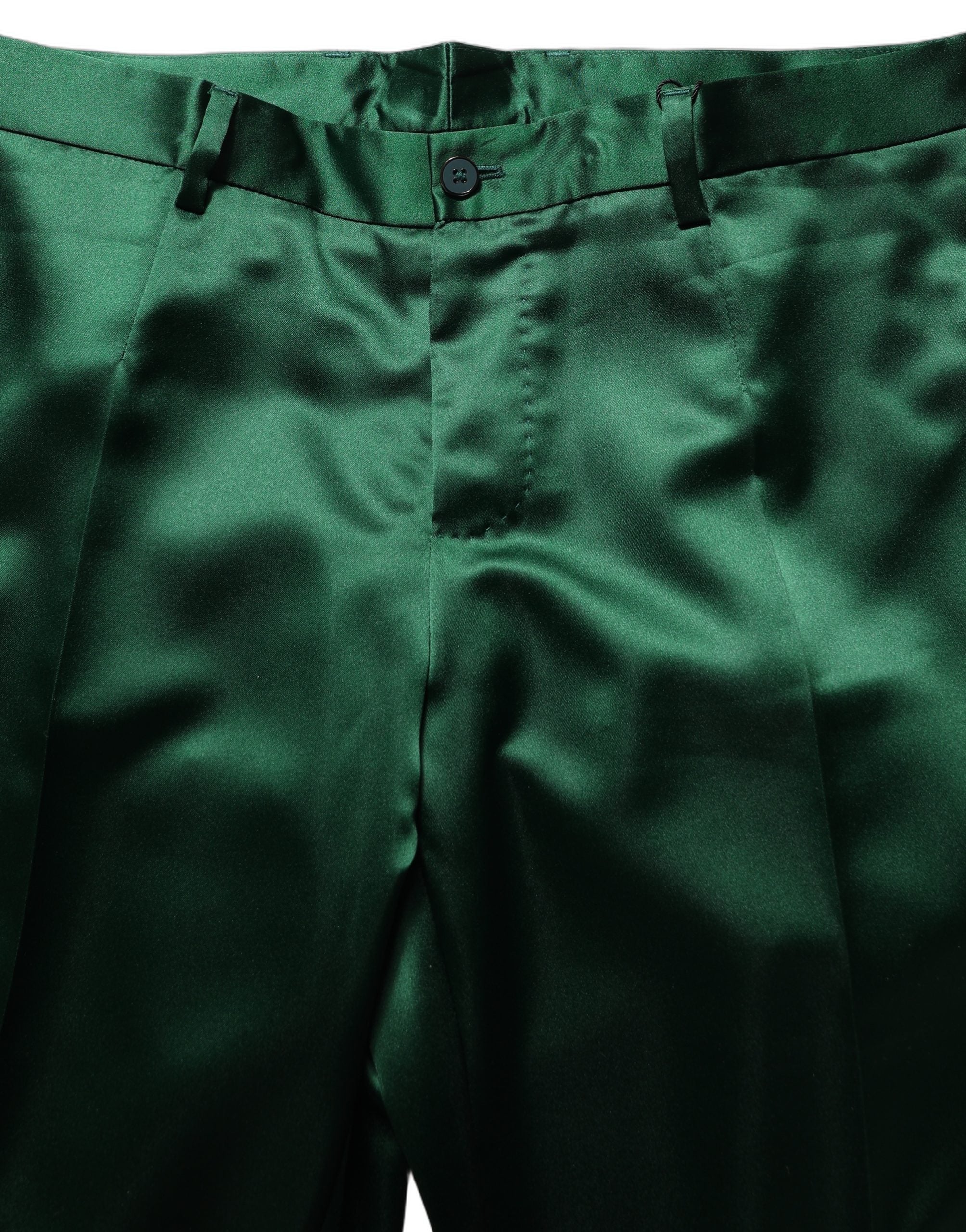 Dolce & Gabbana Dunkelgrüne Hose mit schmal zulaufendem Bein
