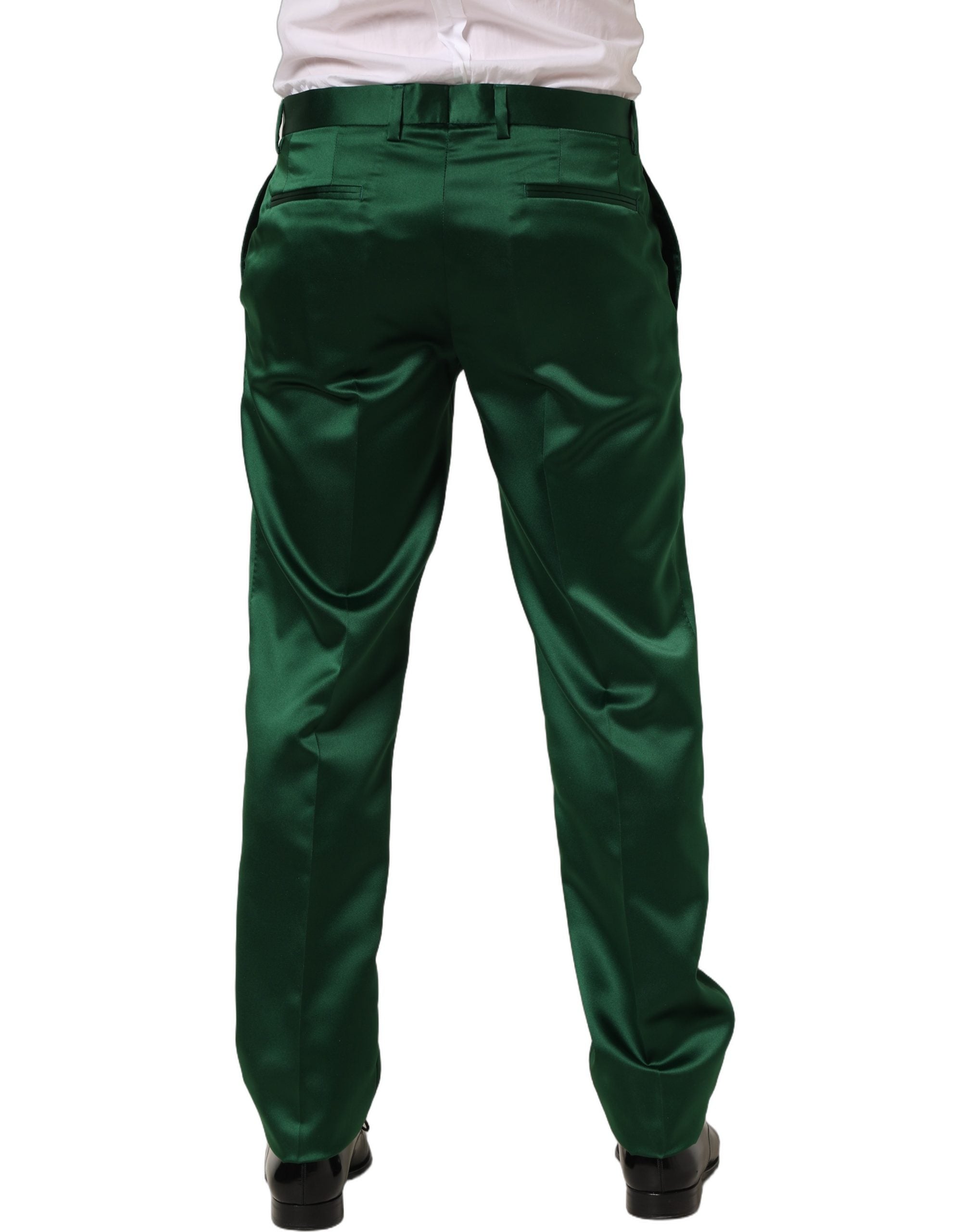Dolce & Gabbana Dunkelgrüne Hose mit schmal zulaufendem Bein