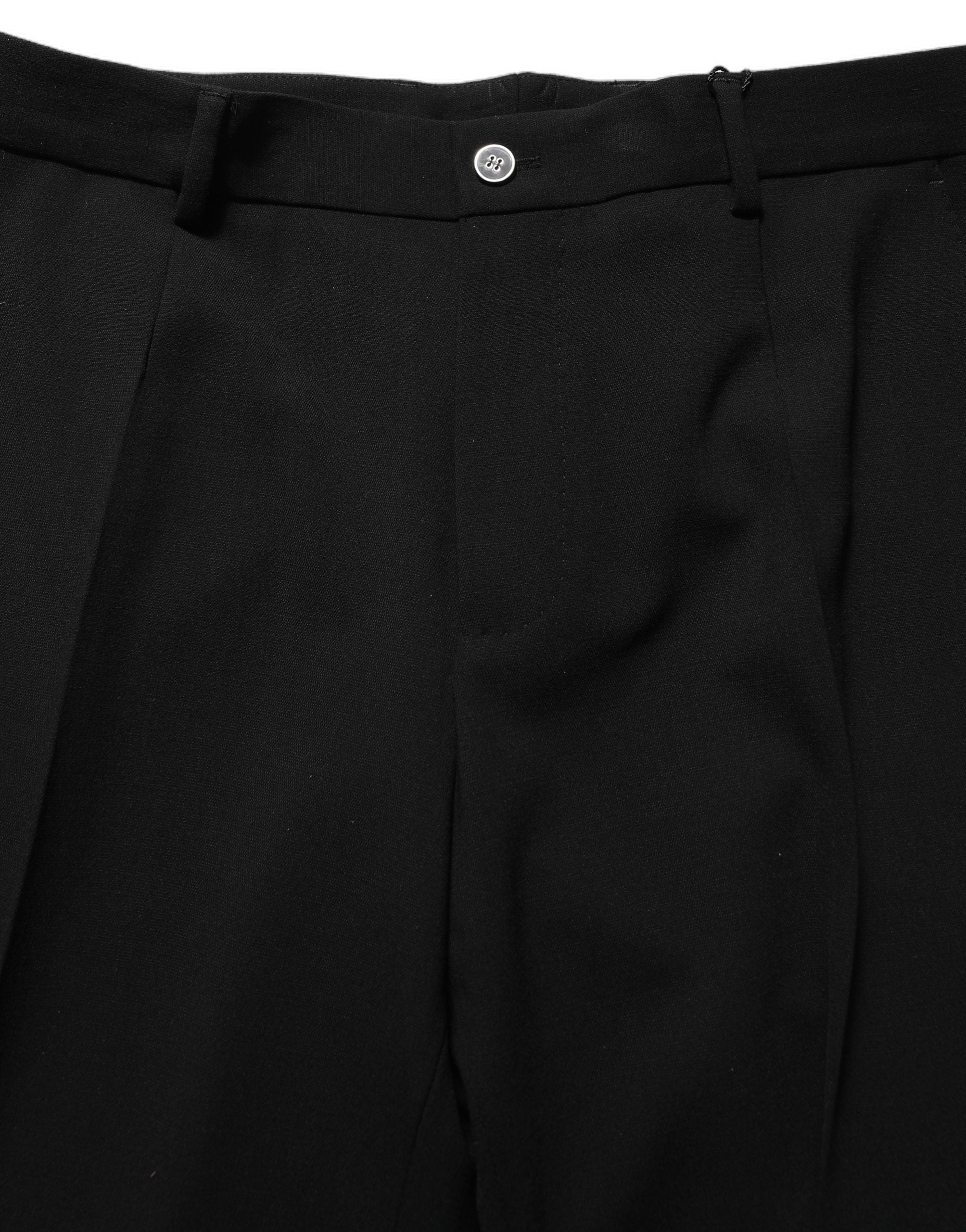 Dolce & Gabbana Schwarze Wollhose im geraden Schnitt für Herren