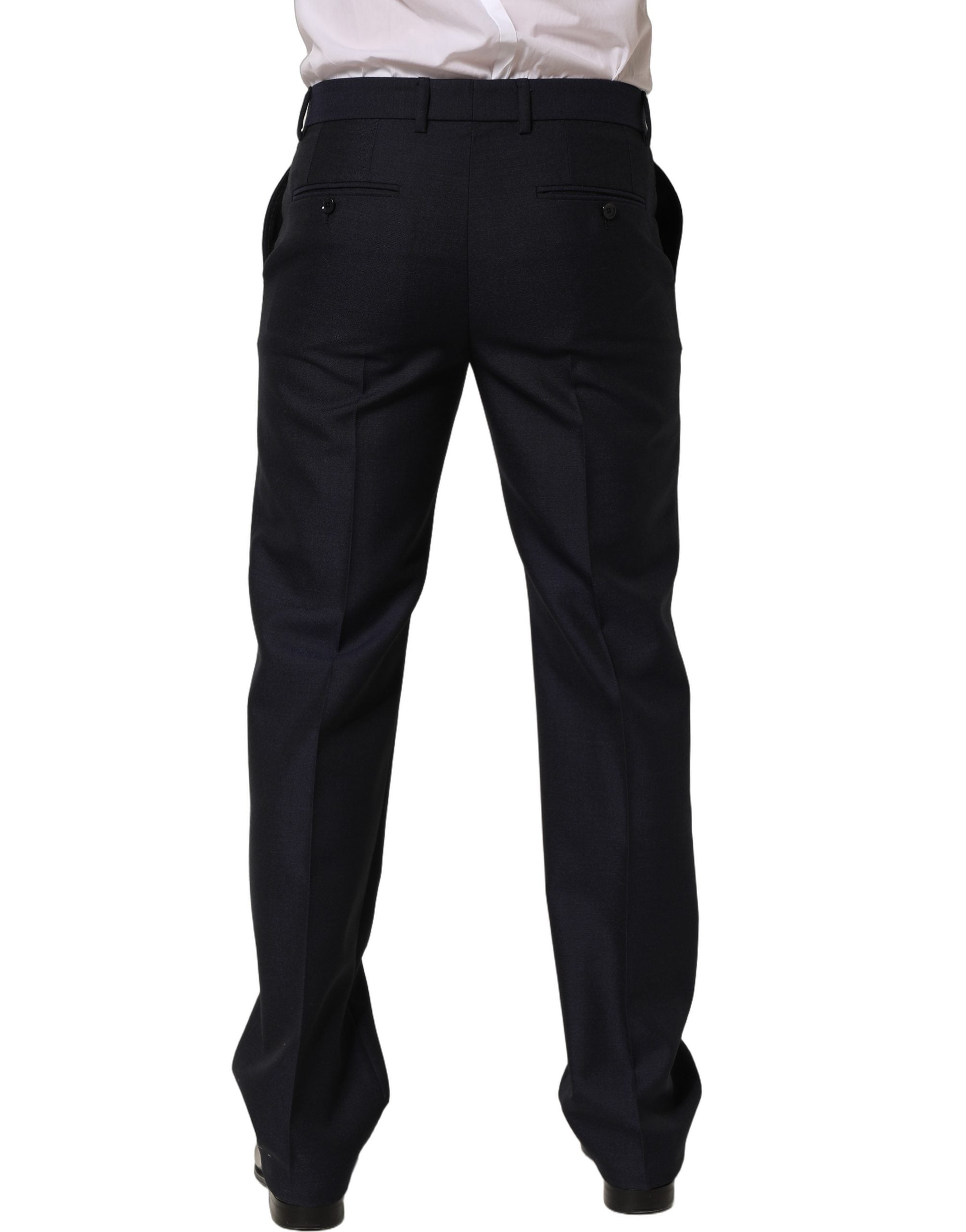Dolce & Gabbana Schwarze Wollhose mit schmal zulaufendem Bein