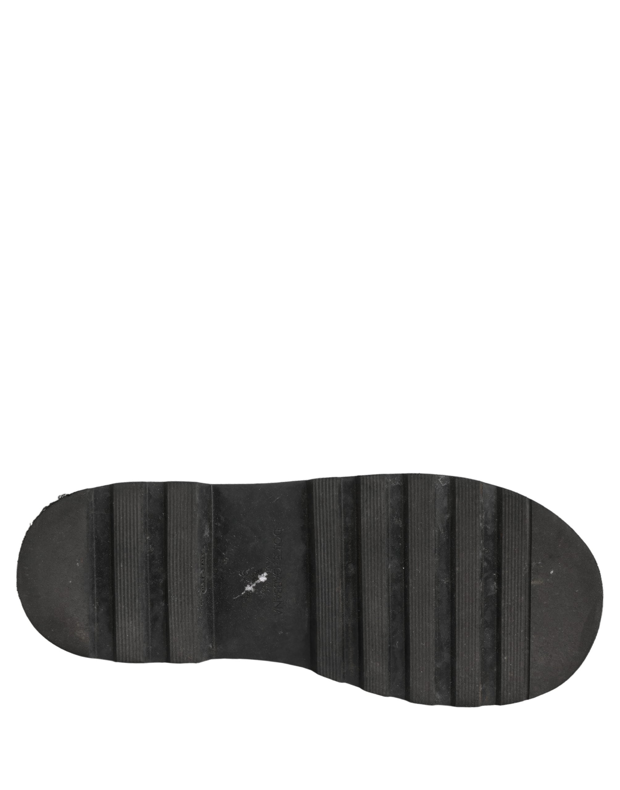 Dolce & Gabbana Schwarze Leder Schnürstiefel für Herren