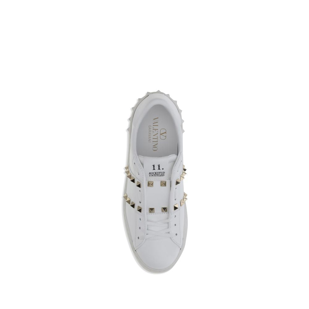 Valentino Garavani Weiße Bos Taurus Kalbsleder Athletic Sneaker