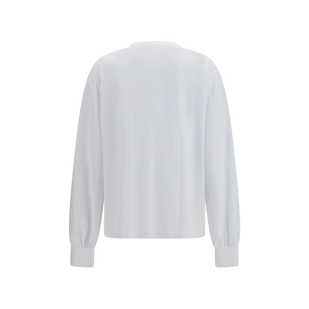 Ganni Weißes Baumwoll-Sweatshirt