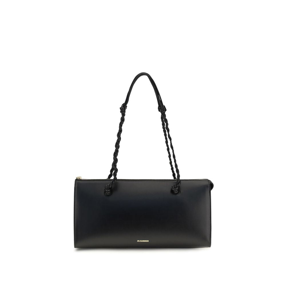 Jil Sander Schwarze Kalbsleder Bos Taurus Handtasche