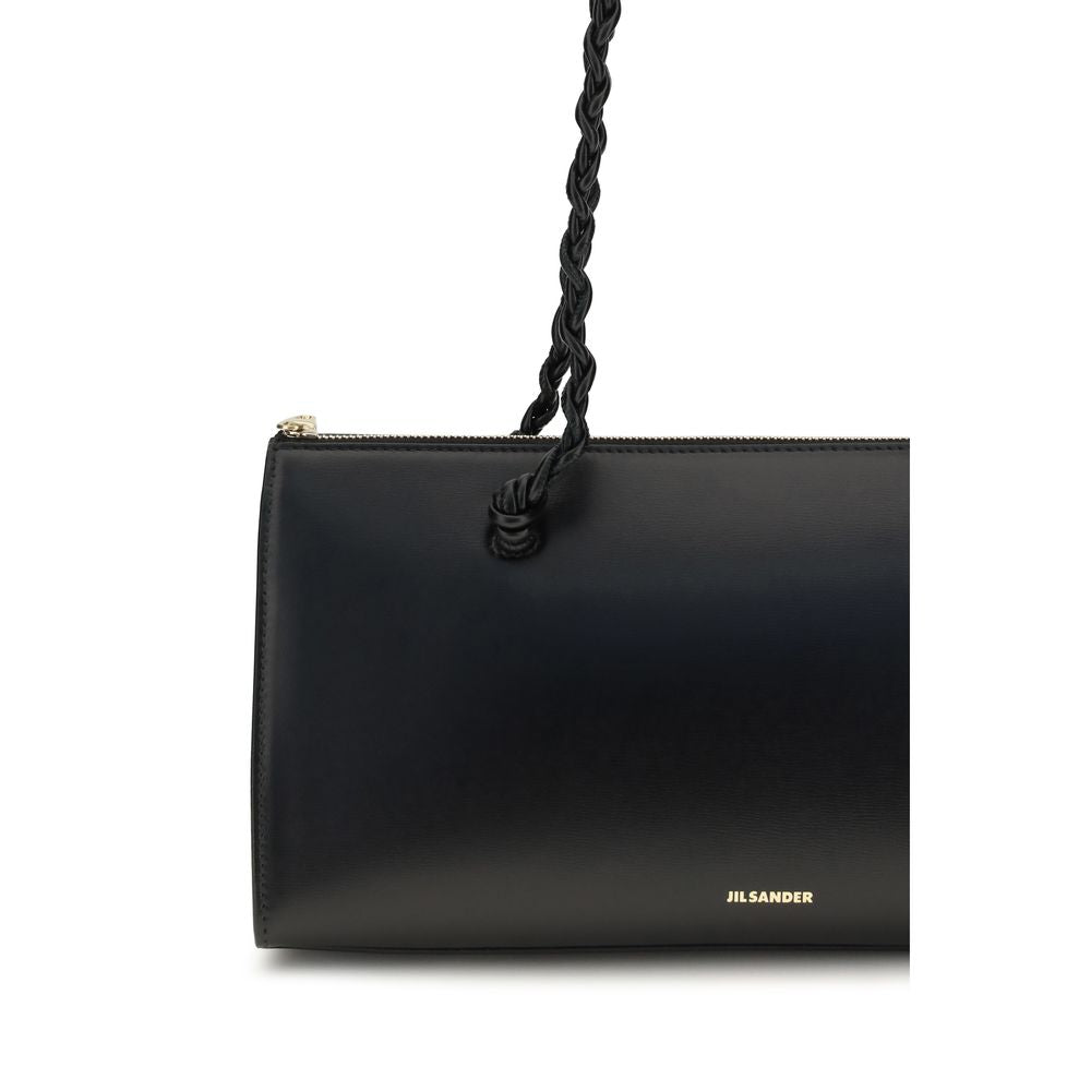Jil Sander Schwarze Kalbsleder Bos Taurus Handtasche