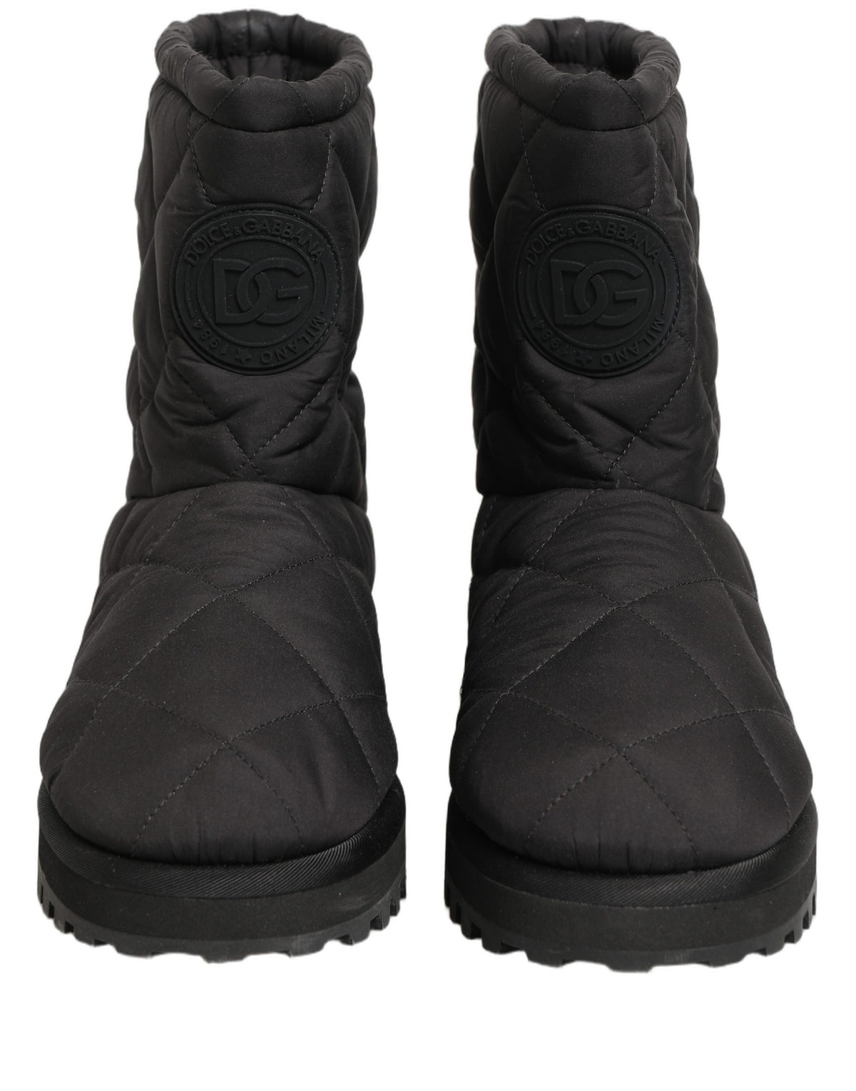 Dolce & Gabbana Schwarze Stiefeletten mit Stepp-Effekt