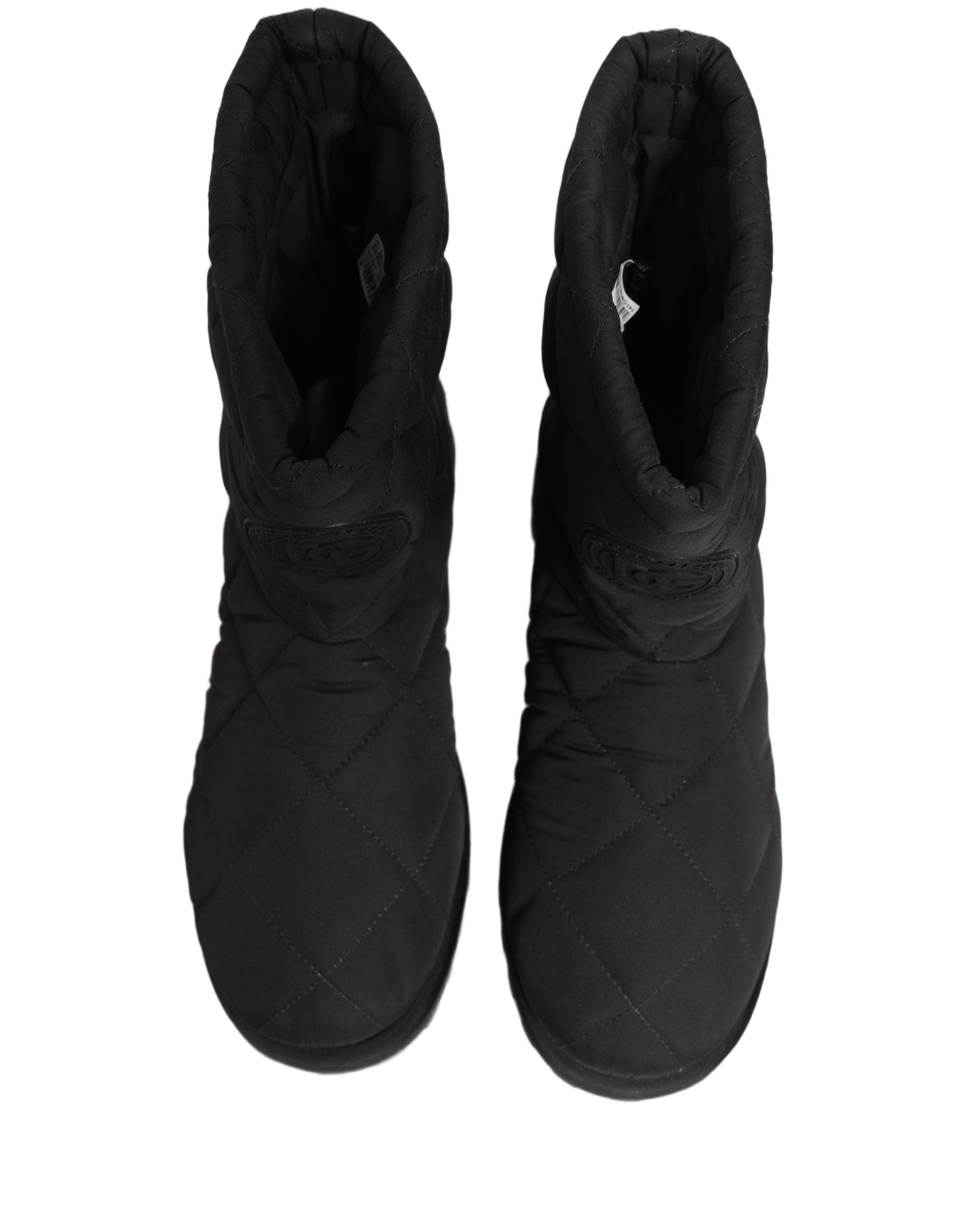 Dolce & Gabbana Schwarze Stiefeletten mit Stepp-Effekt