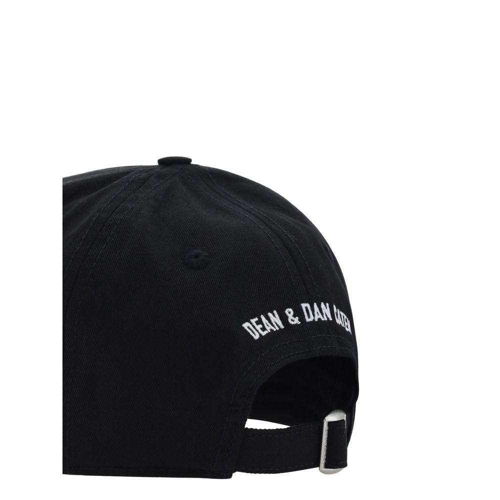 Dsquared² Schwarze Baumwollkappe (Baseball Cap)