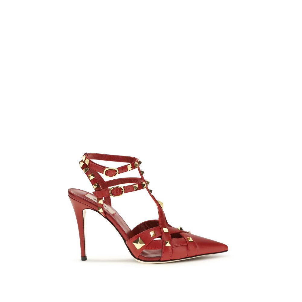 Valentino Garavani Mehrfarbige Pumps aus Ziegenleder