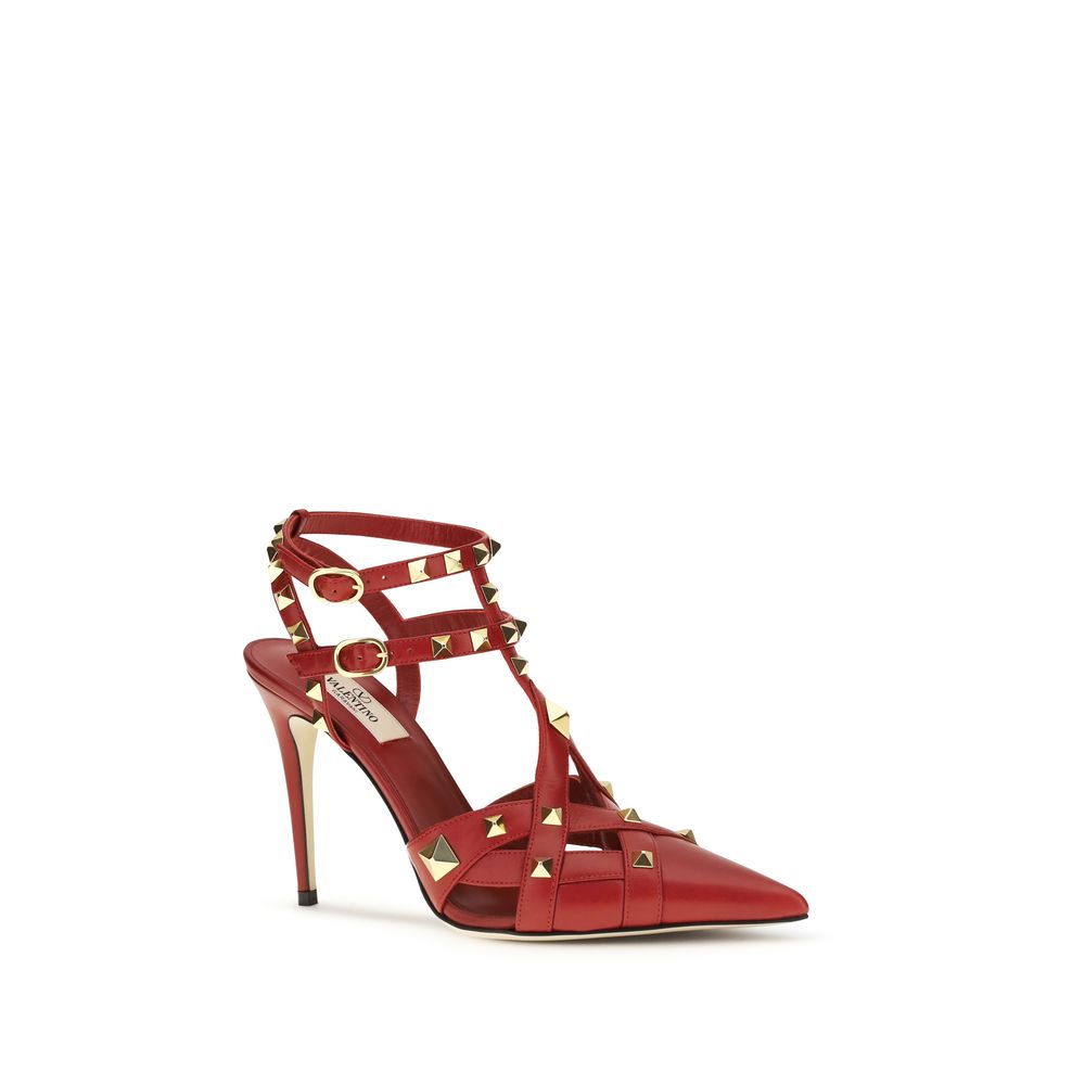 Valentino Garavani Mehrfarbige Pumps aus Ziegenleder