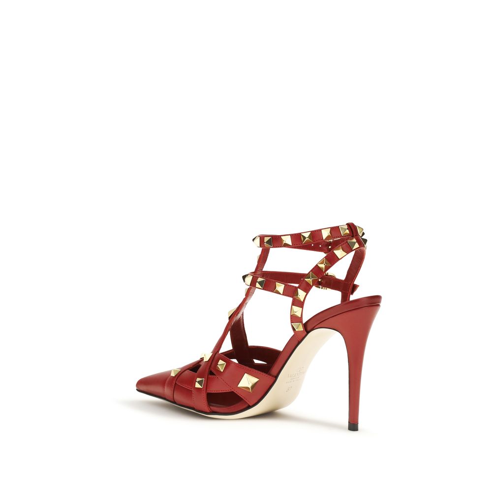 Valentino Garavani Mehrfarbige Pumps aus Ziegenleder