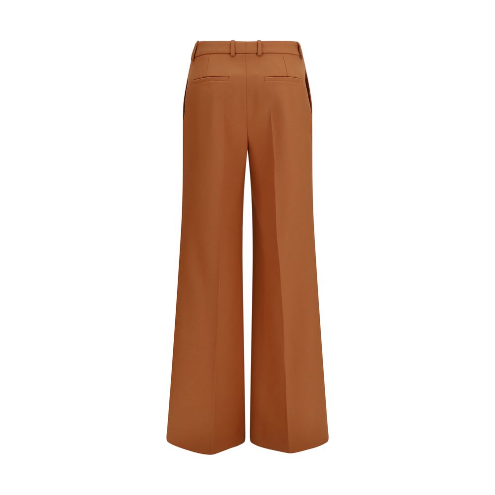 Chloé Orange Baumwollhose mit ausgestelltem Bein