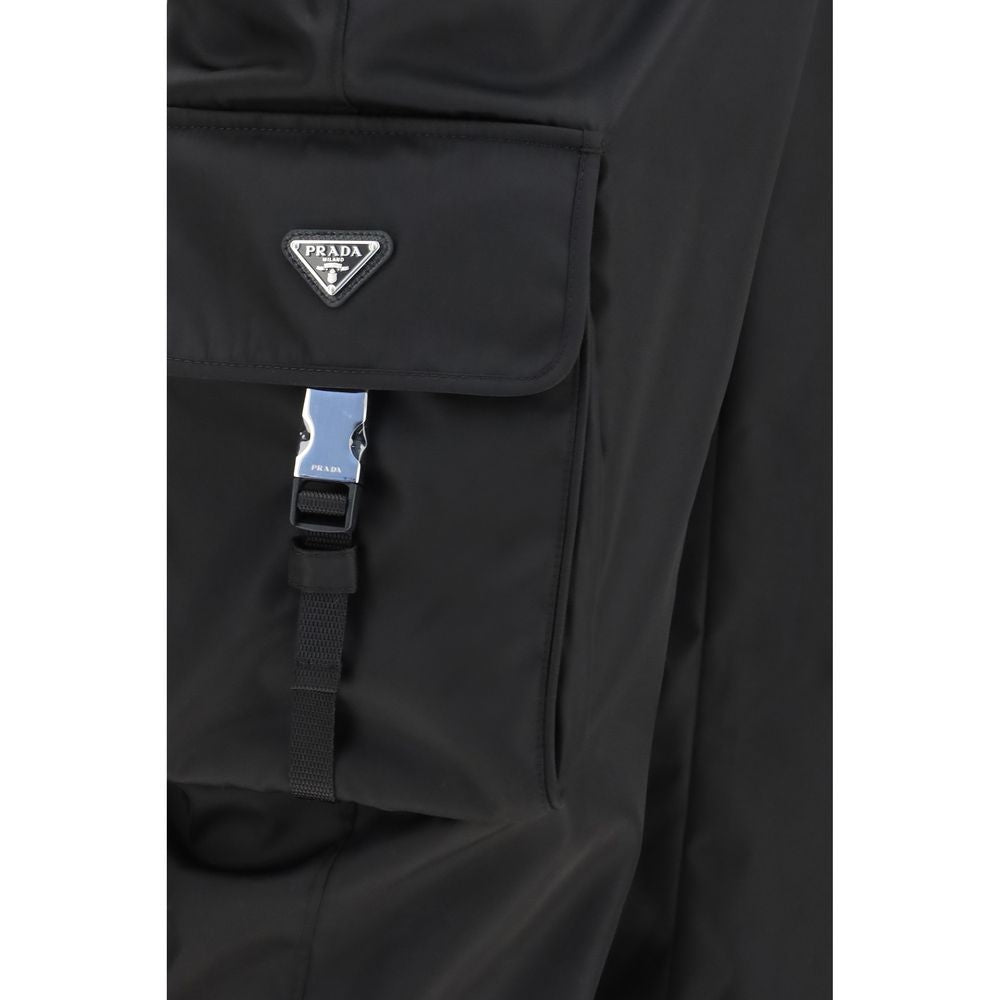 Prada Schwarze Cargohose aus Nylon