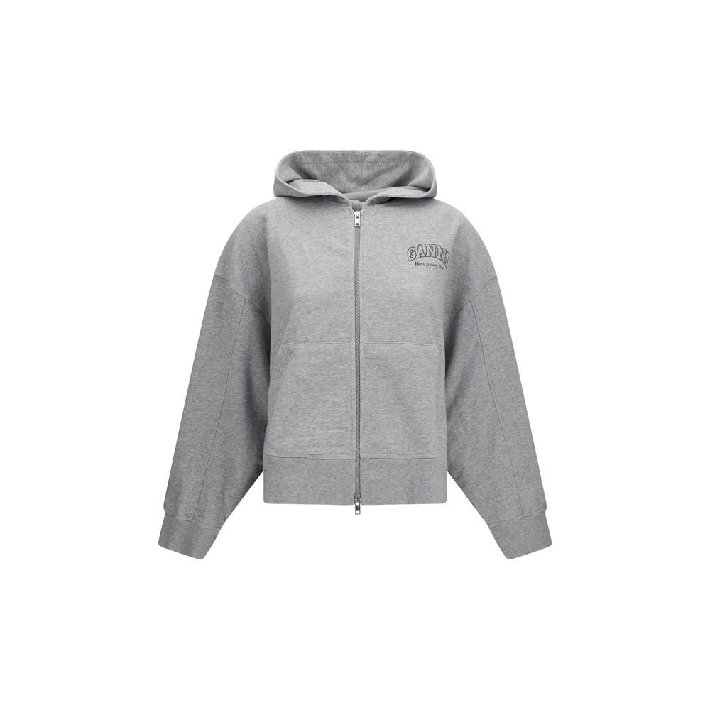 Ganni Grauer Baumwollpullover