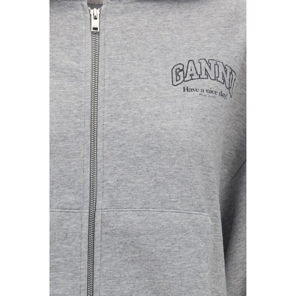 Ganni Grauer Baumwollpullover