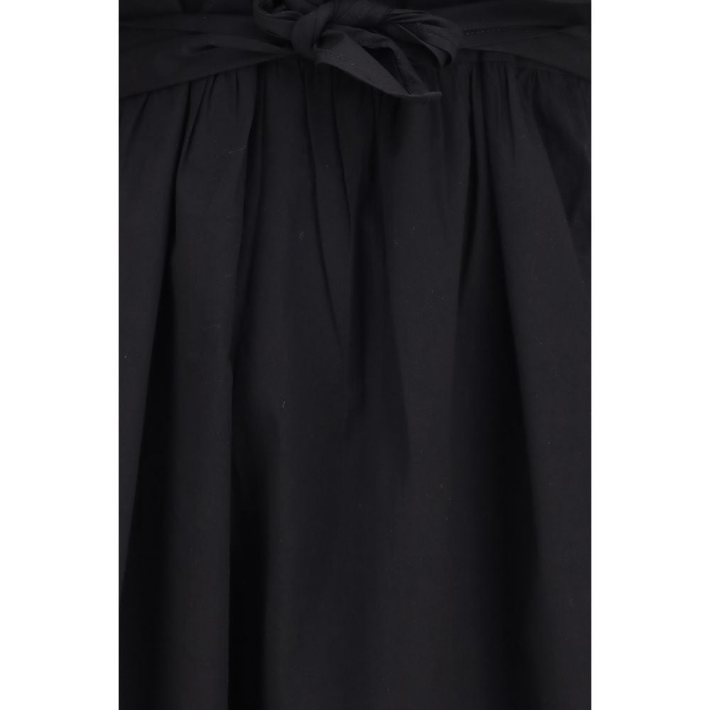 Ganni Schwarzes Baumwoll-Freizeitkleid