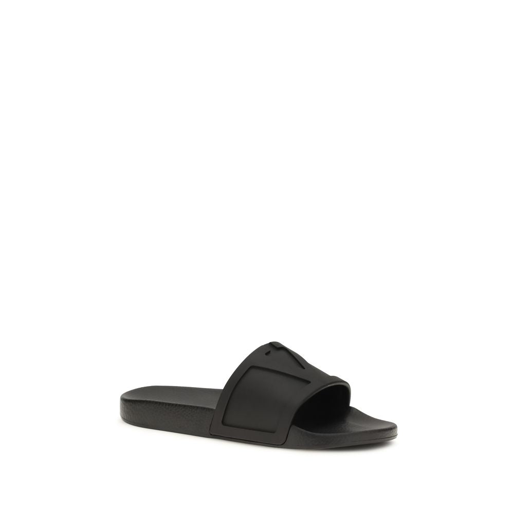 Valentino Garavani Schwarze Gummisandalen