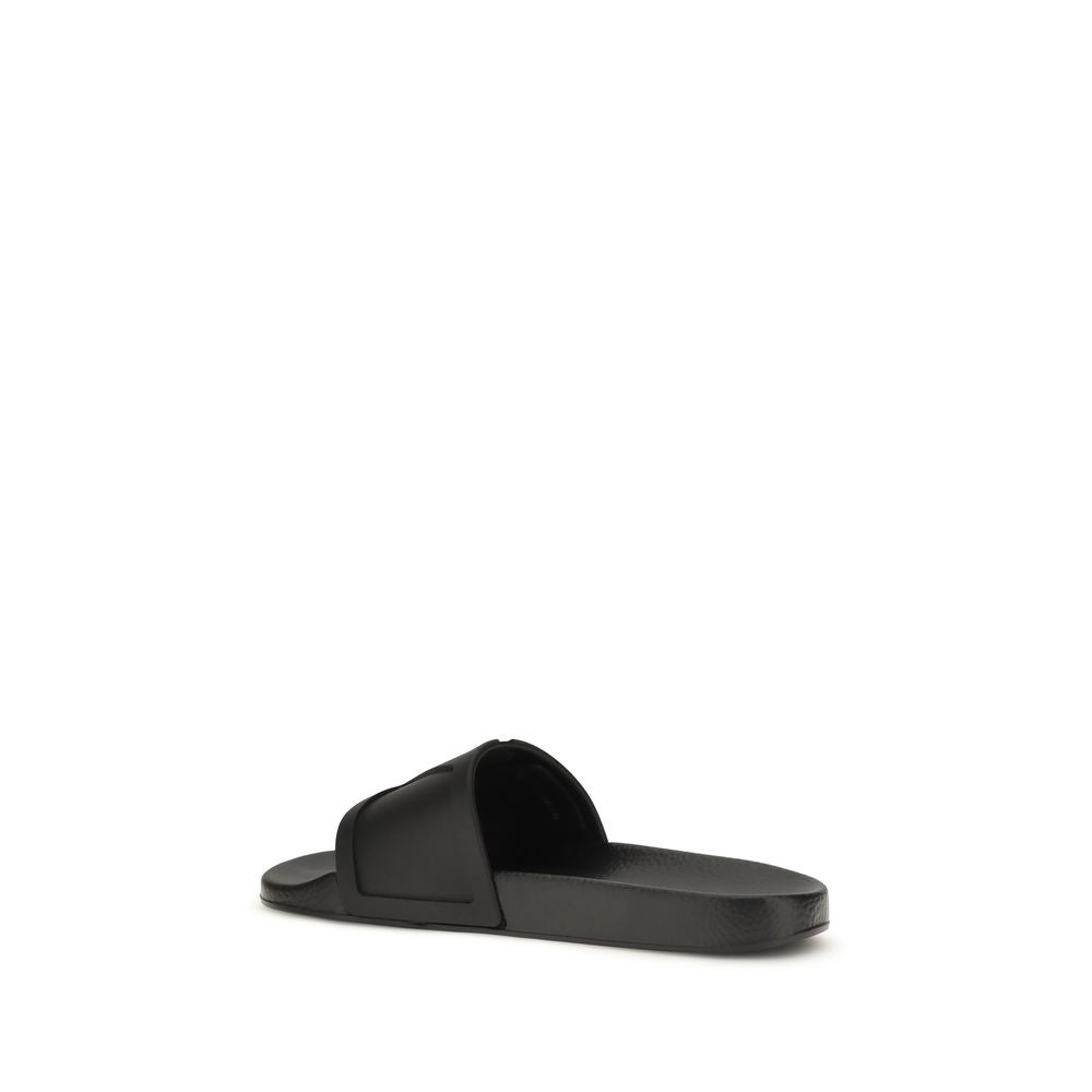 Valentino Garavani Schwarze Gummisandalen