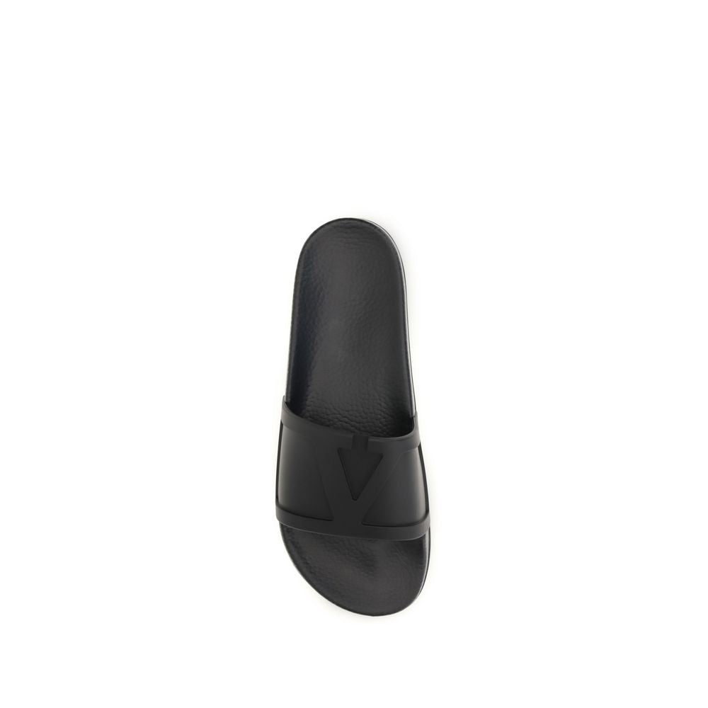 Valentino Garavani Schwarze Gummisandalen