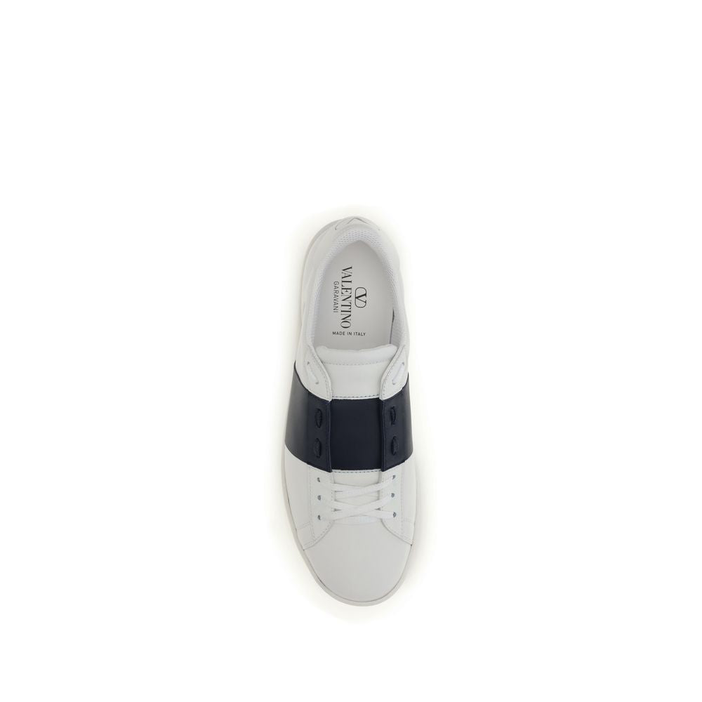 Valentino Garavani Sneakers aus blauem Kalbsleder Bos Taurus, Low-Top
