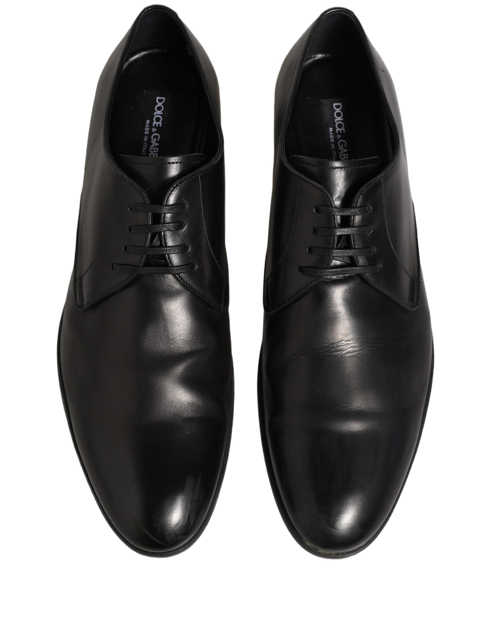 Dolce & Gabbana Schwarze Leder Schnür-Derbys