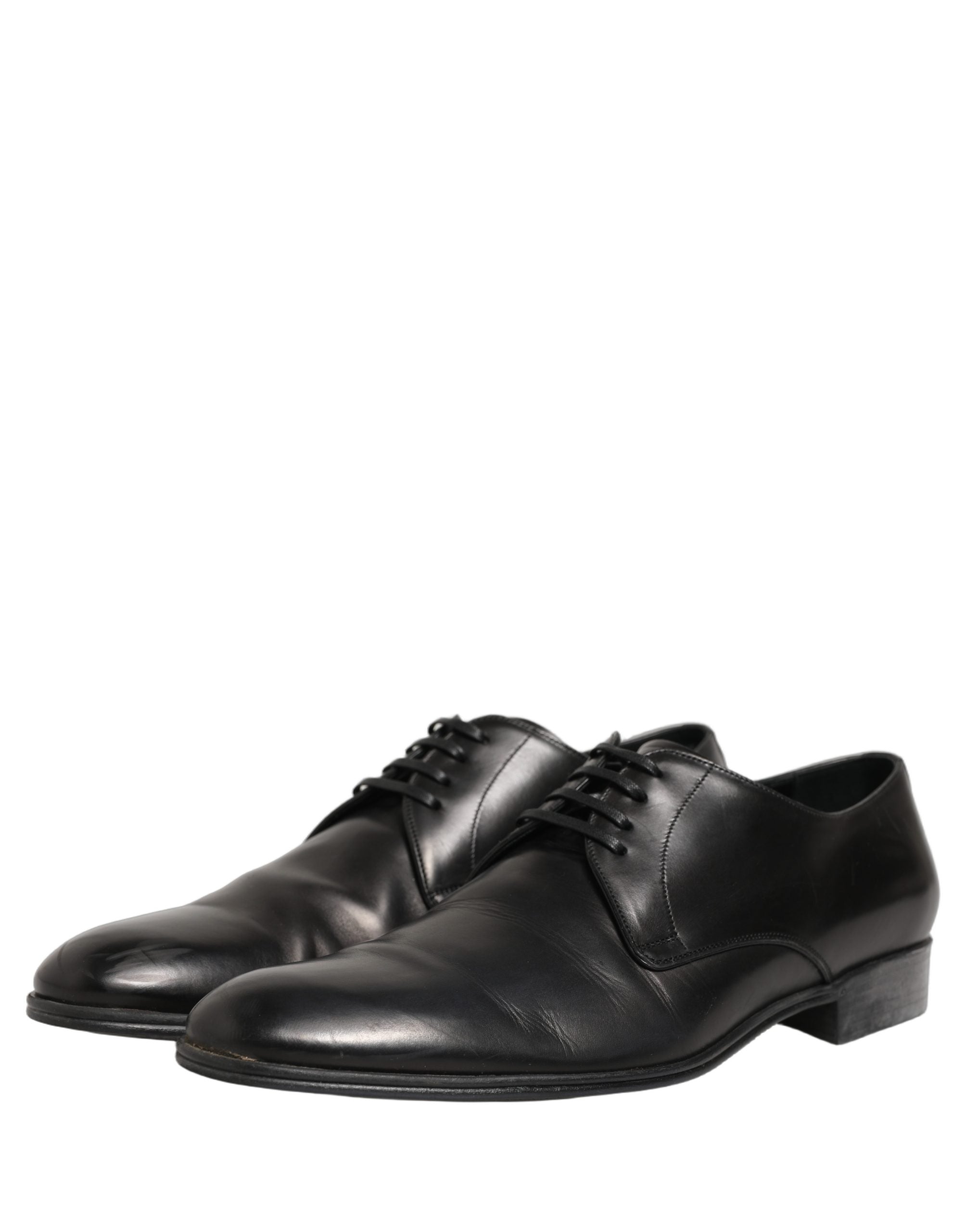 Dolce & Gabbana Schwarze Leder Schnür-Derbys