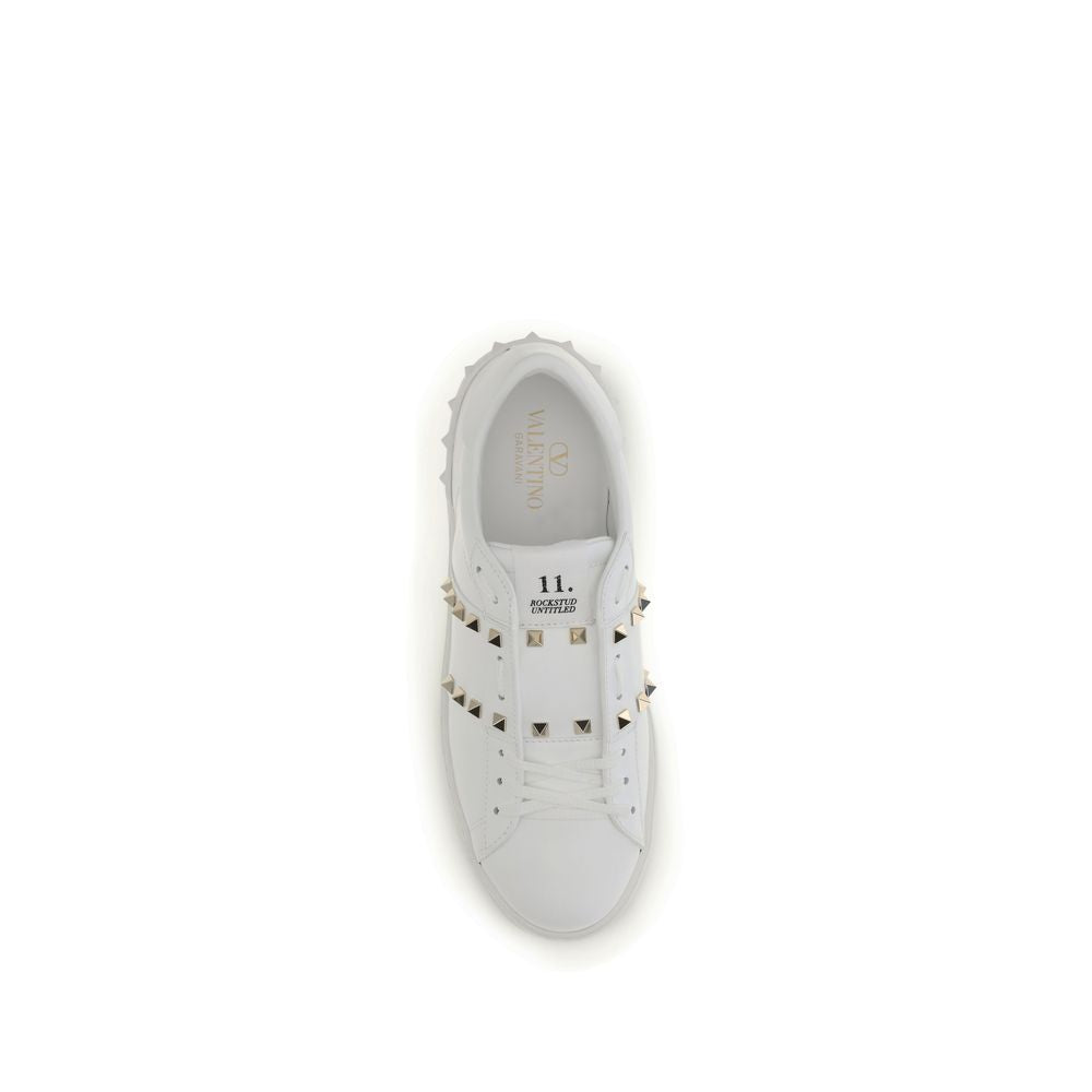 Valentino Garavani Weiße Bos Taurus Kalbsleder Athletic Sneaker