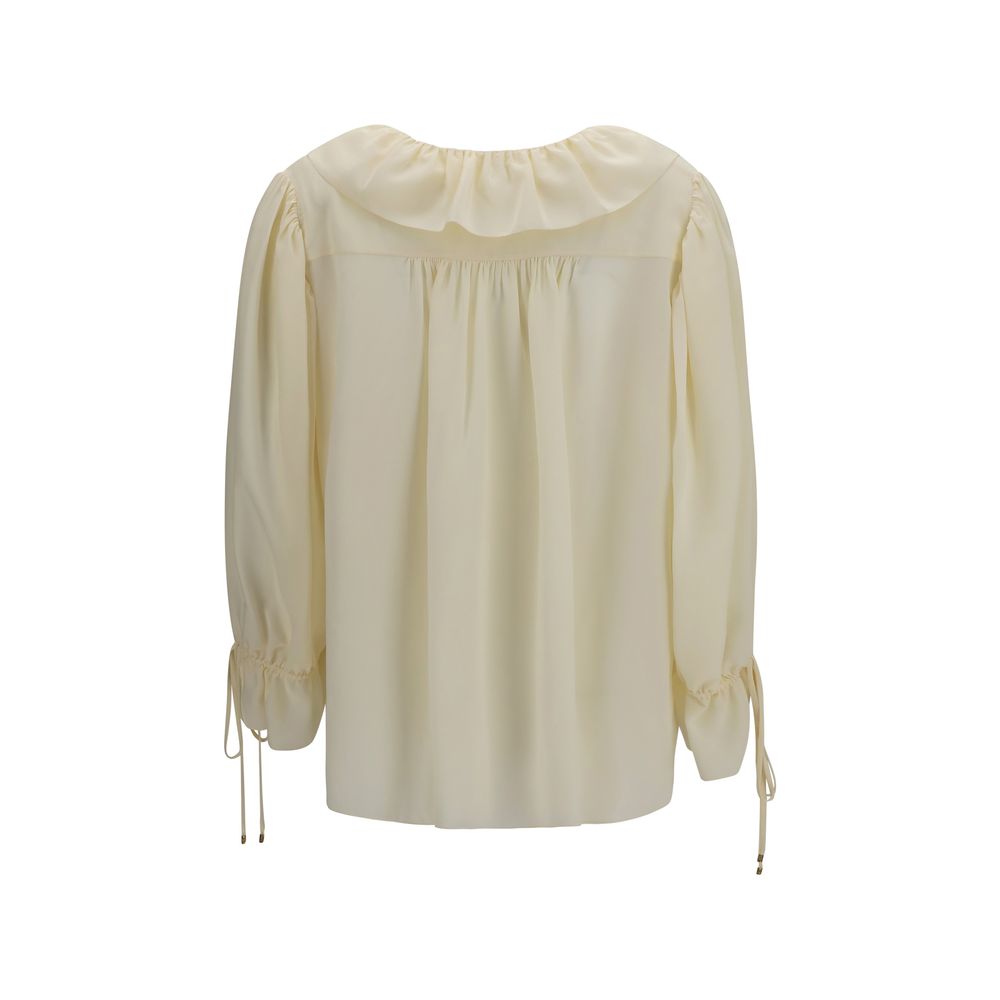 Chloé Beige Seidenbluse