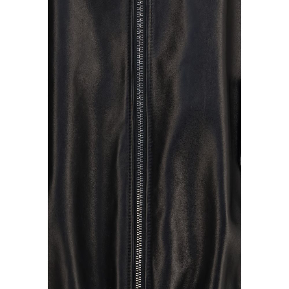 Brunello Cucinelli Schwarze Lederjacke