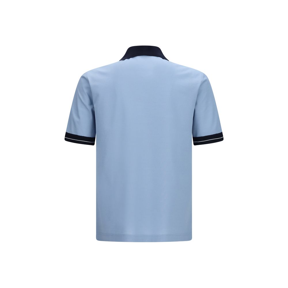 Ferragamo Blaues Baumwoll-Polohemd