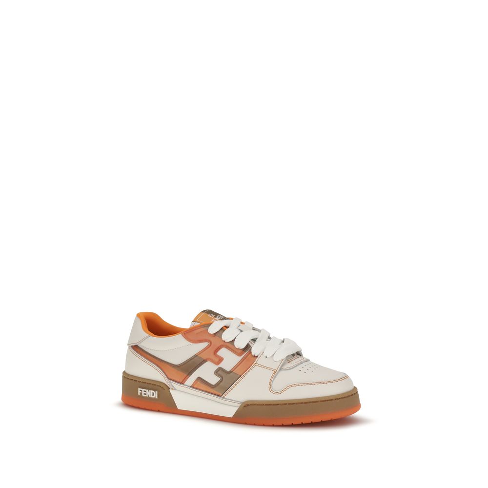 Fendi Mehrfarbige Leder-Sneaker im Athletic-Stil