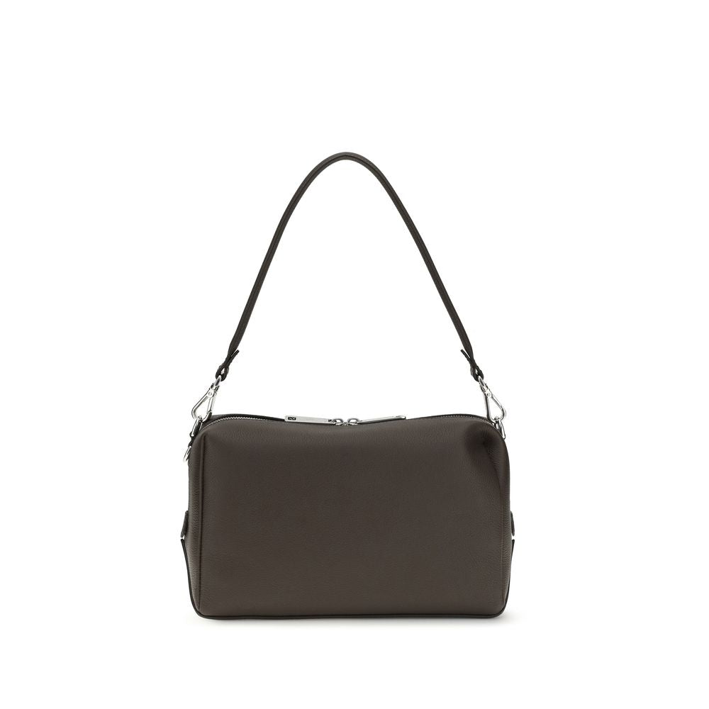 Fendi Braune Kalbsleder Bos Taurus Schultertasche