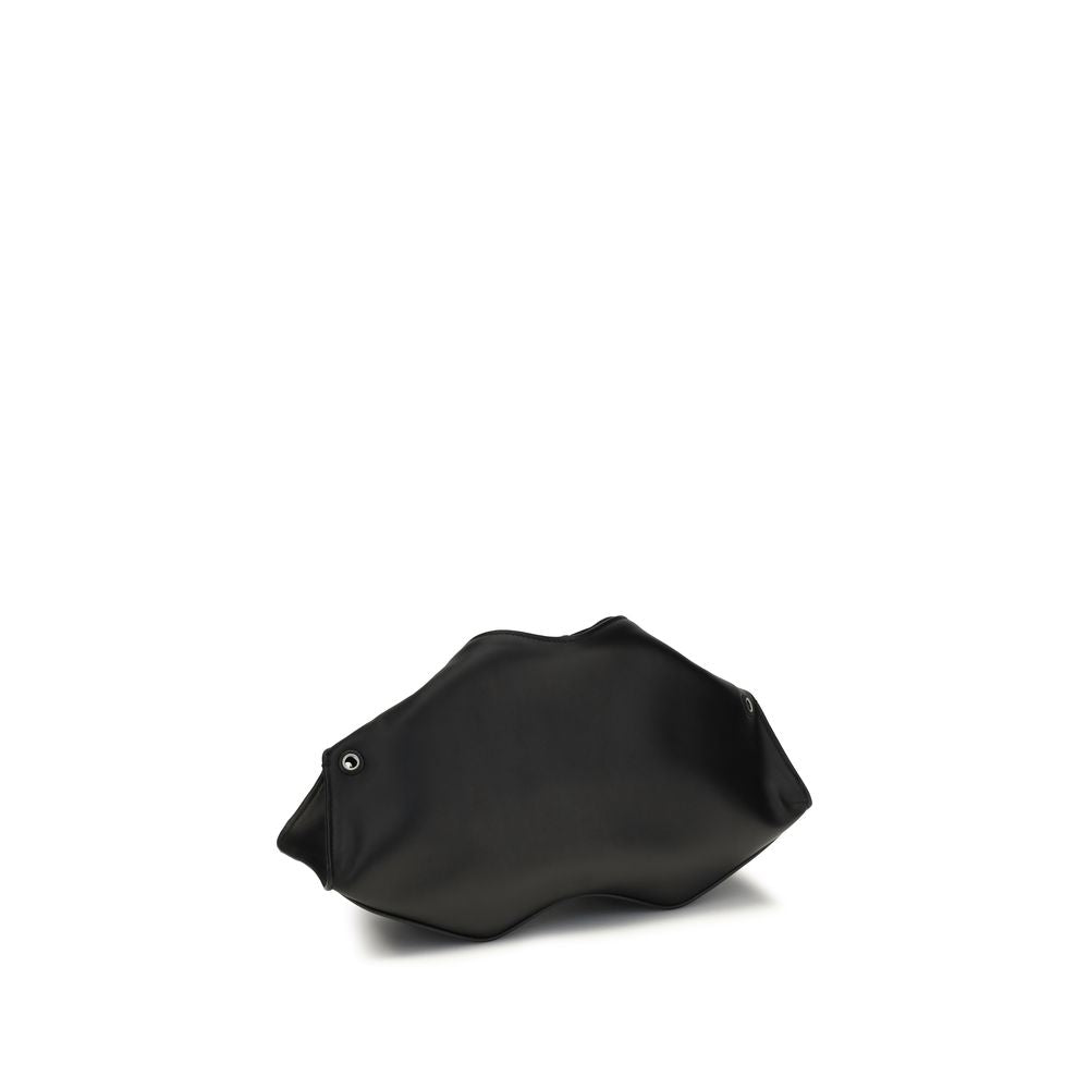 Alexander McQueen Schwarze Bos Taurus Kalbsleder Clutch