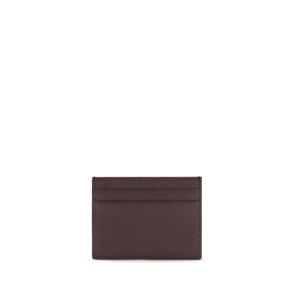 Dolce & Gabbana Schwarzes Kalbsleder Bos Taurus Portemonnaie