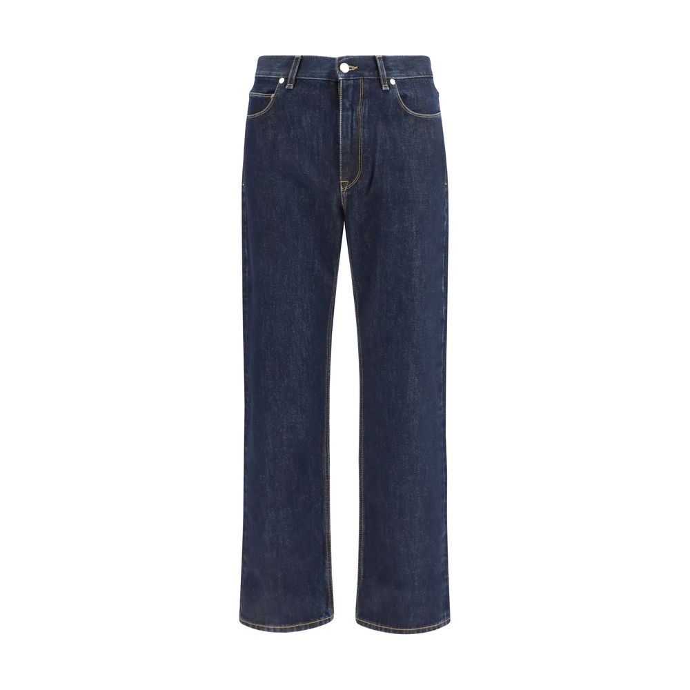 Fendi Blaue Jeans aus Baumwolle im geraden Schnitt