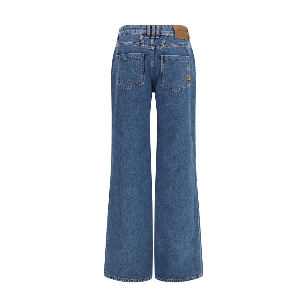 Balmain Blaue Baumwolljeans Denim