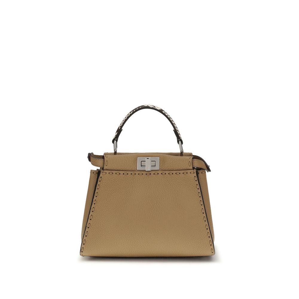 Fendi Beige Kalbsleder Bos Taurus Schultertasche