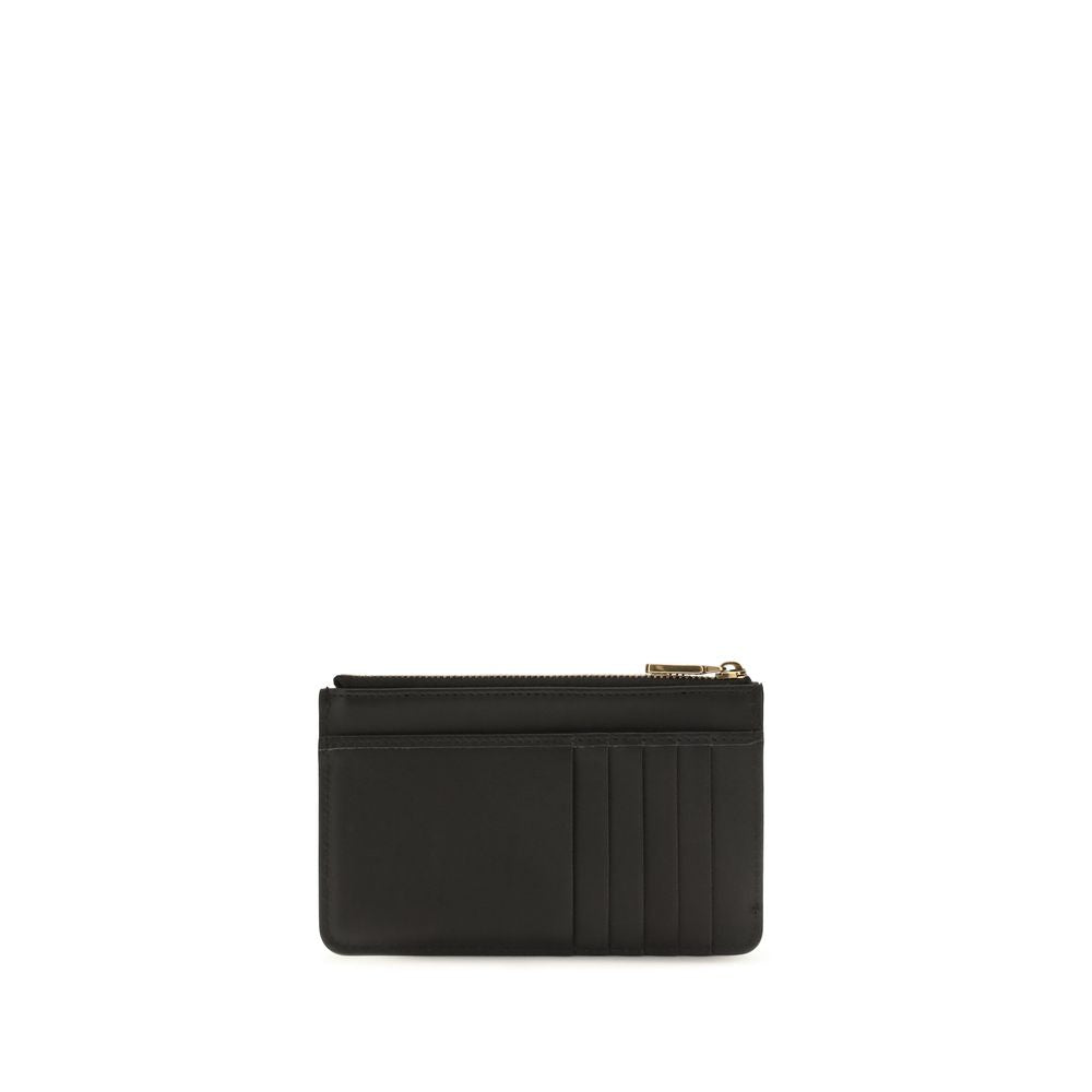 Dolce & Gabbana Schwarzes Kalbsleder Bos Taurus Portemonnaie