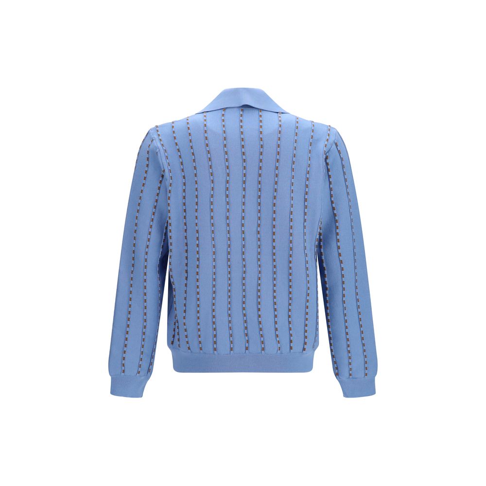 Fendi Blaues Baumwoll-Polohemd