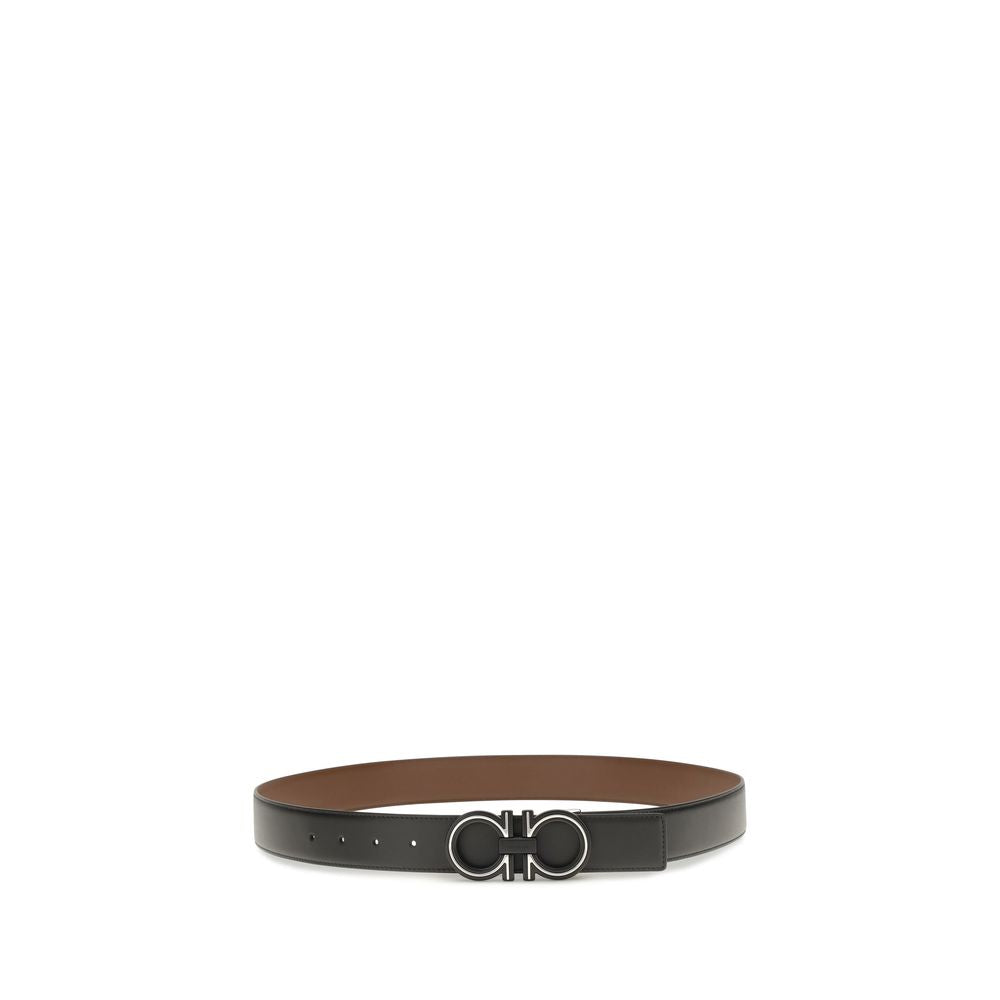 Ferragamo Blauer Kalbsleder Bos Taurus Regular Gürtel