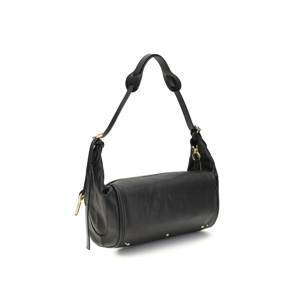 Chloé Schwarze Bos Taurus Kalbsleder Schultertasche