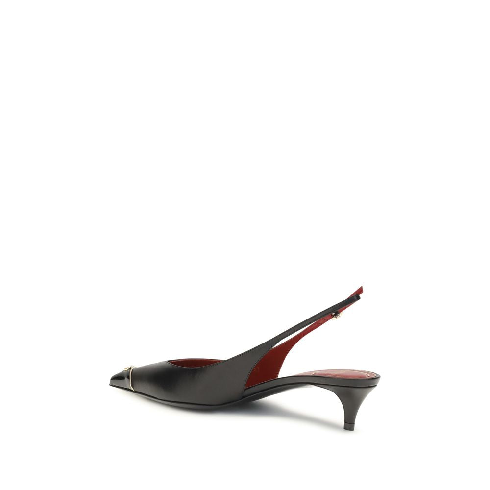 Valentino Garavani Schwarze Pumps aus Kalbsleder Bos Taurus