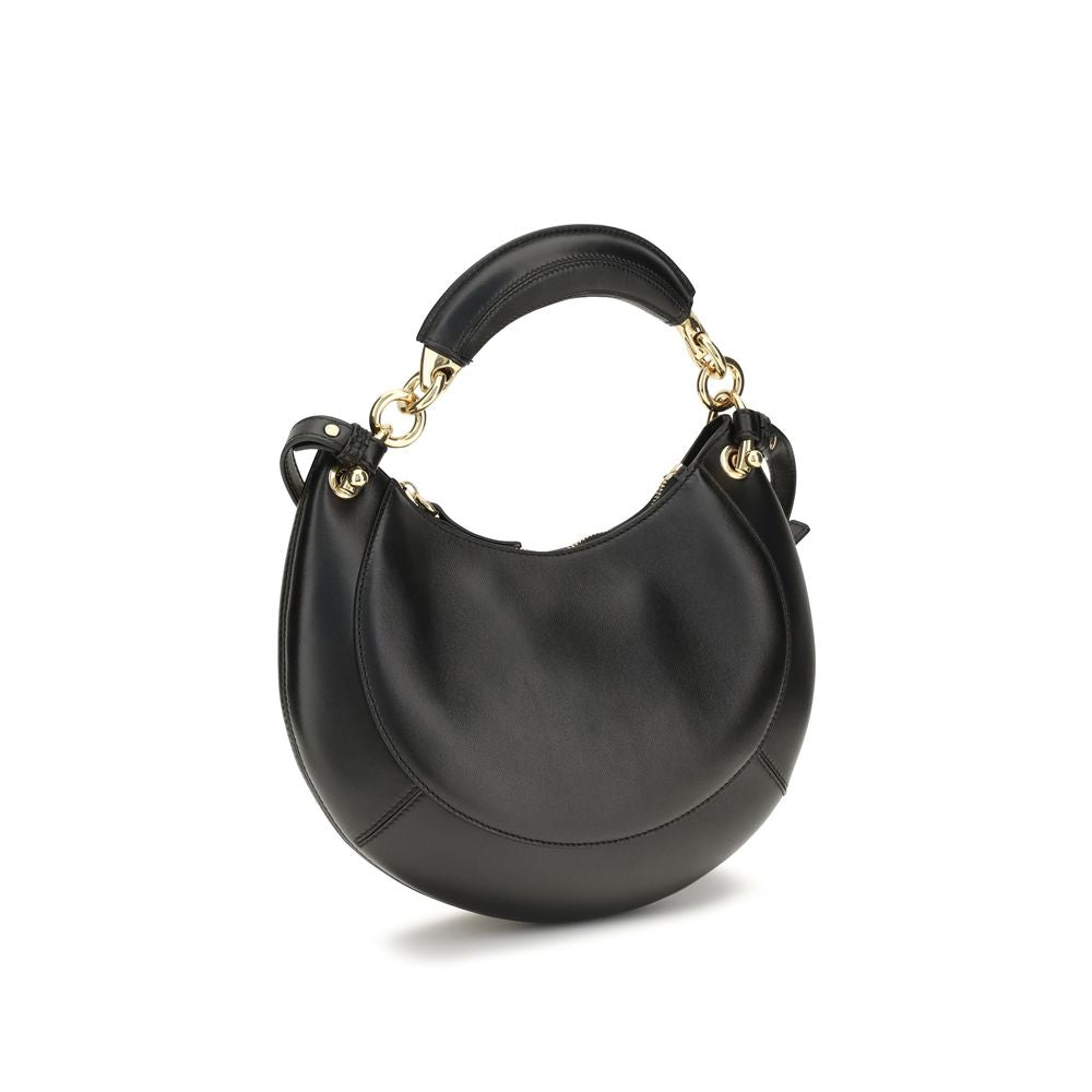 Chloé Schwarze Bos Taurus Kalbsleder Schultertasche