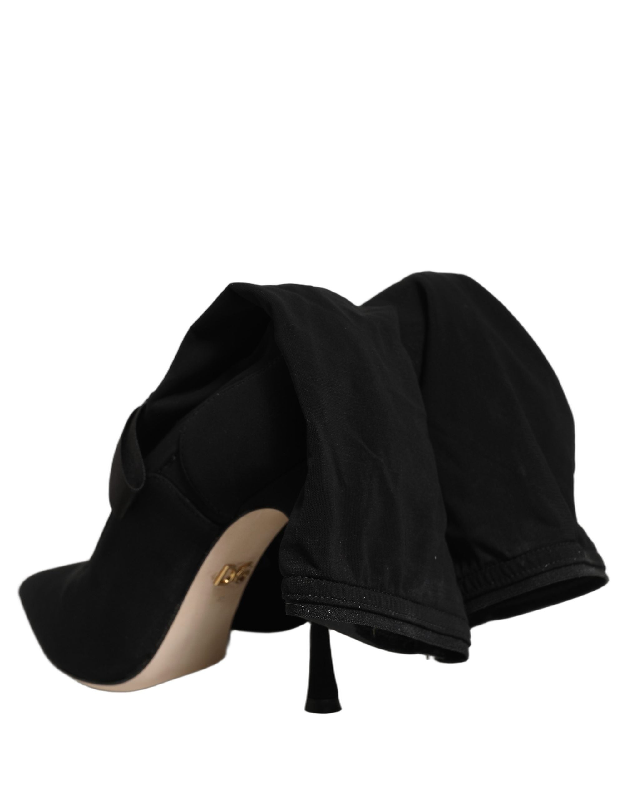 Dolce & Gabbana Schwarz Stiletto Heels Mid Calf Stiefel Schuhe