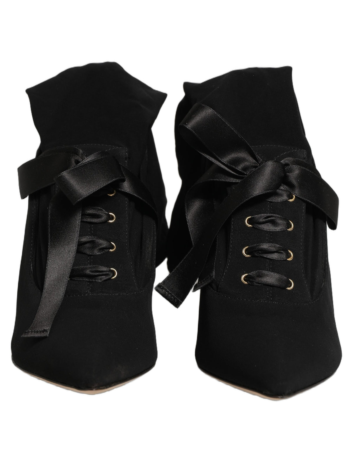 Dolce & Gabbana Schwarz Stiletto Heels Mid Calf Stiefel Schuhe
