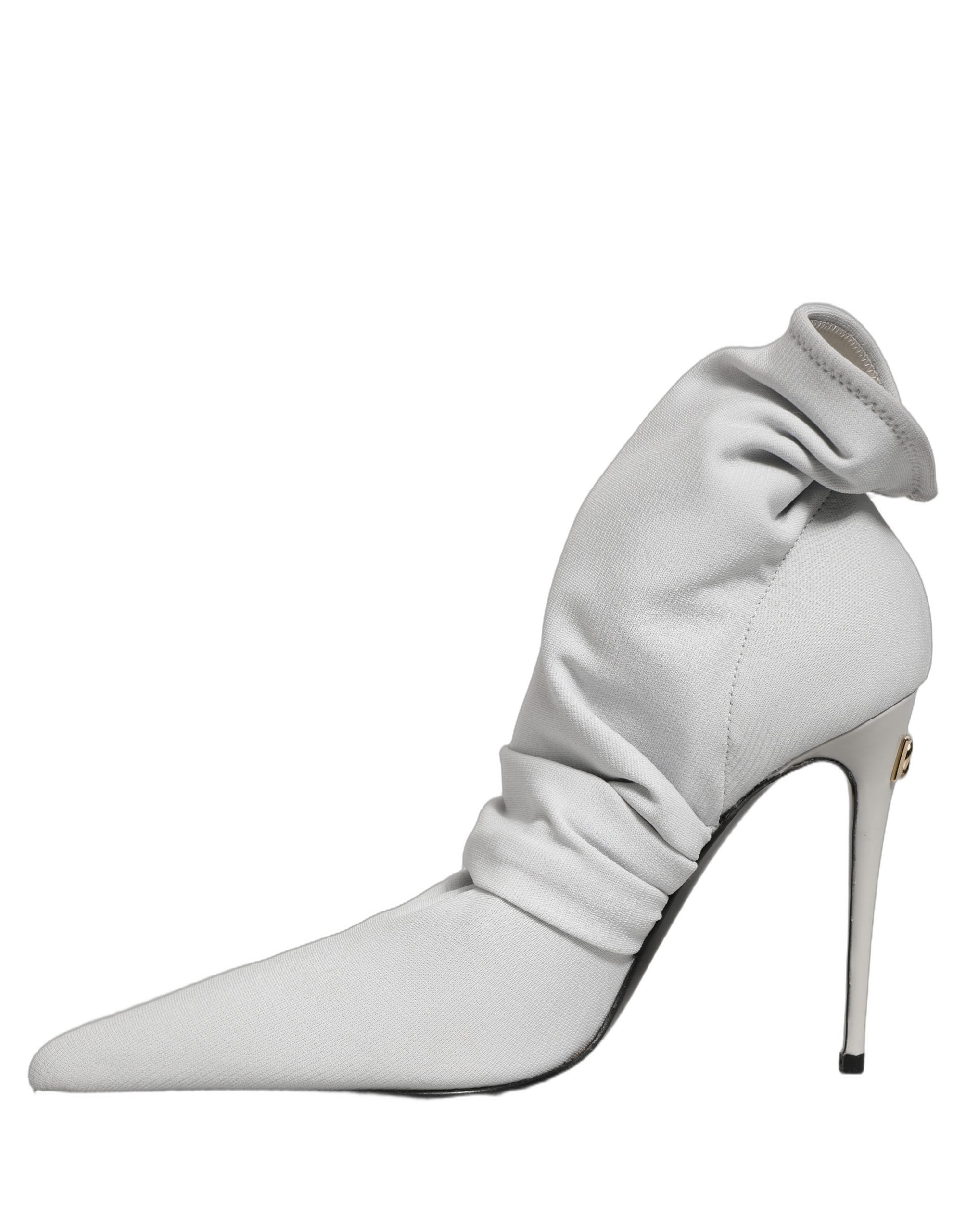 Dolce & Gabbana Graue Stretch-Socken-Stiefeletten