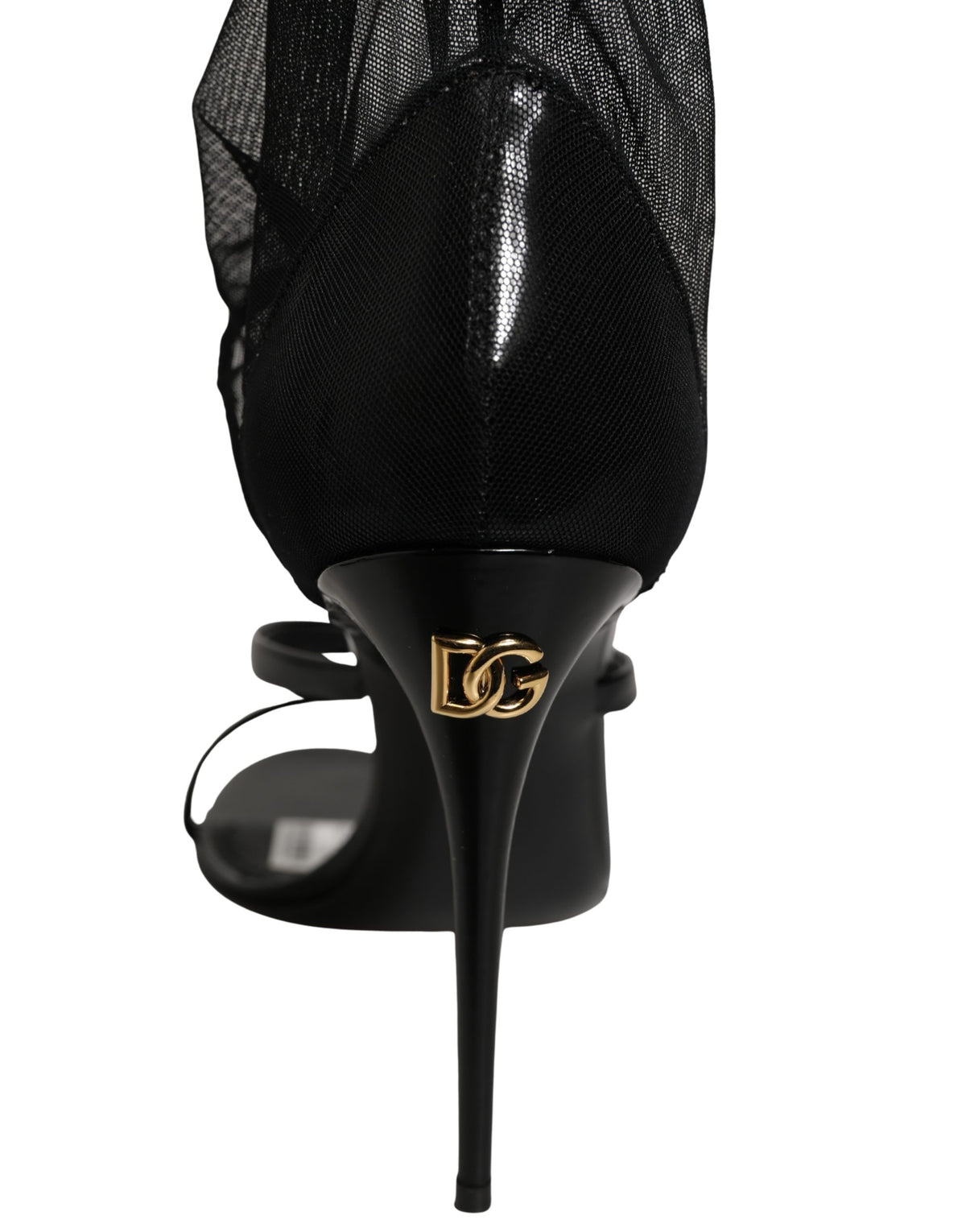 Dolce & Gabbana Stiletto-Sandalen-Socken-Kniehohe-Stiefel-Schwarz