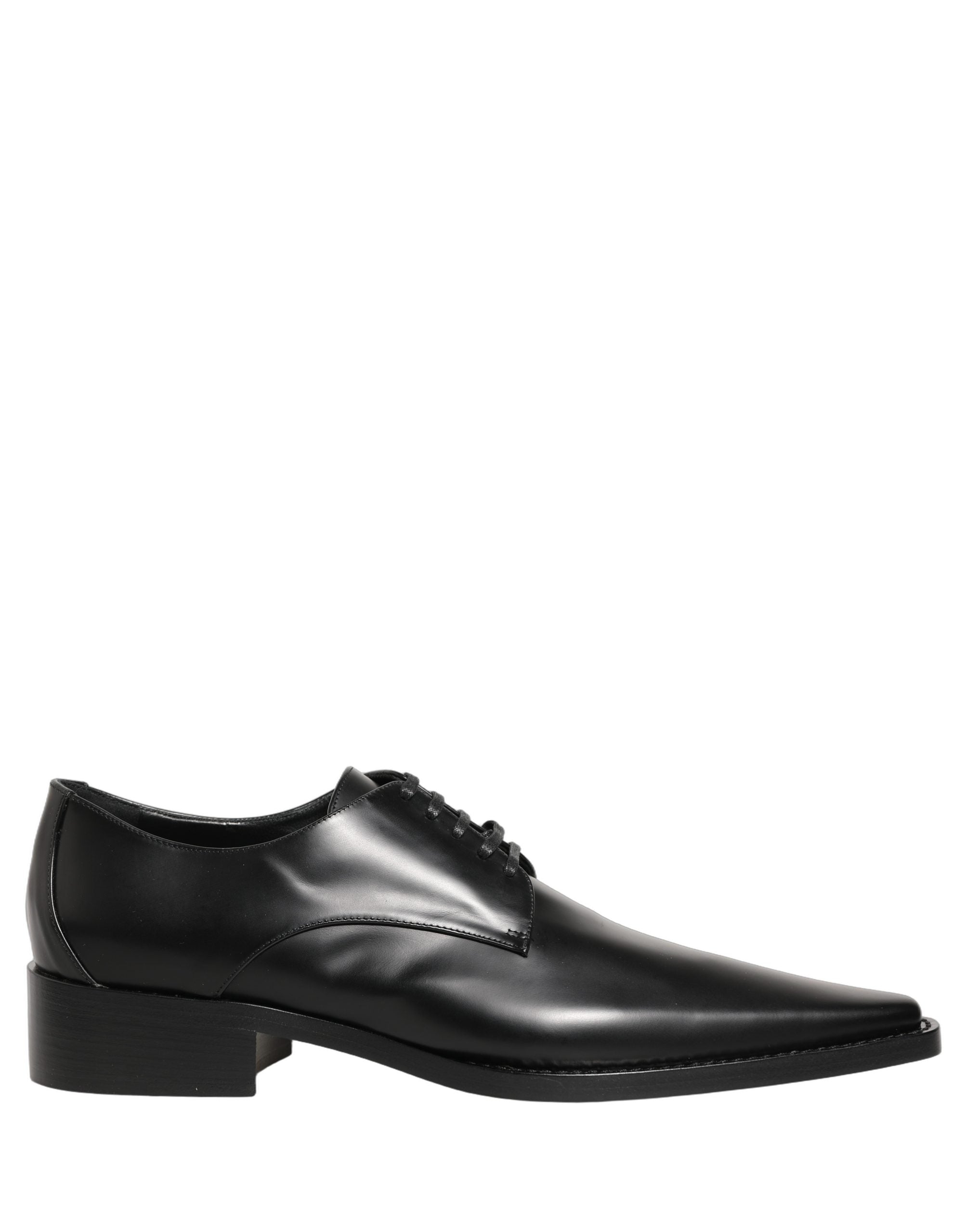 Dolce & Gabbana Schwarze Leder Schnür-Derby-Schuhe
