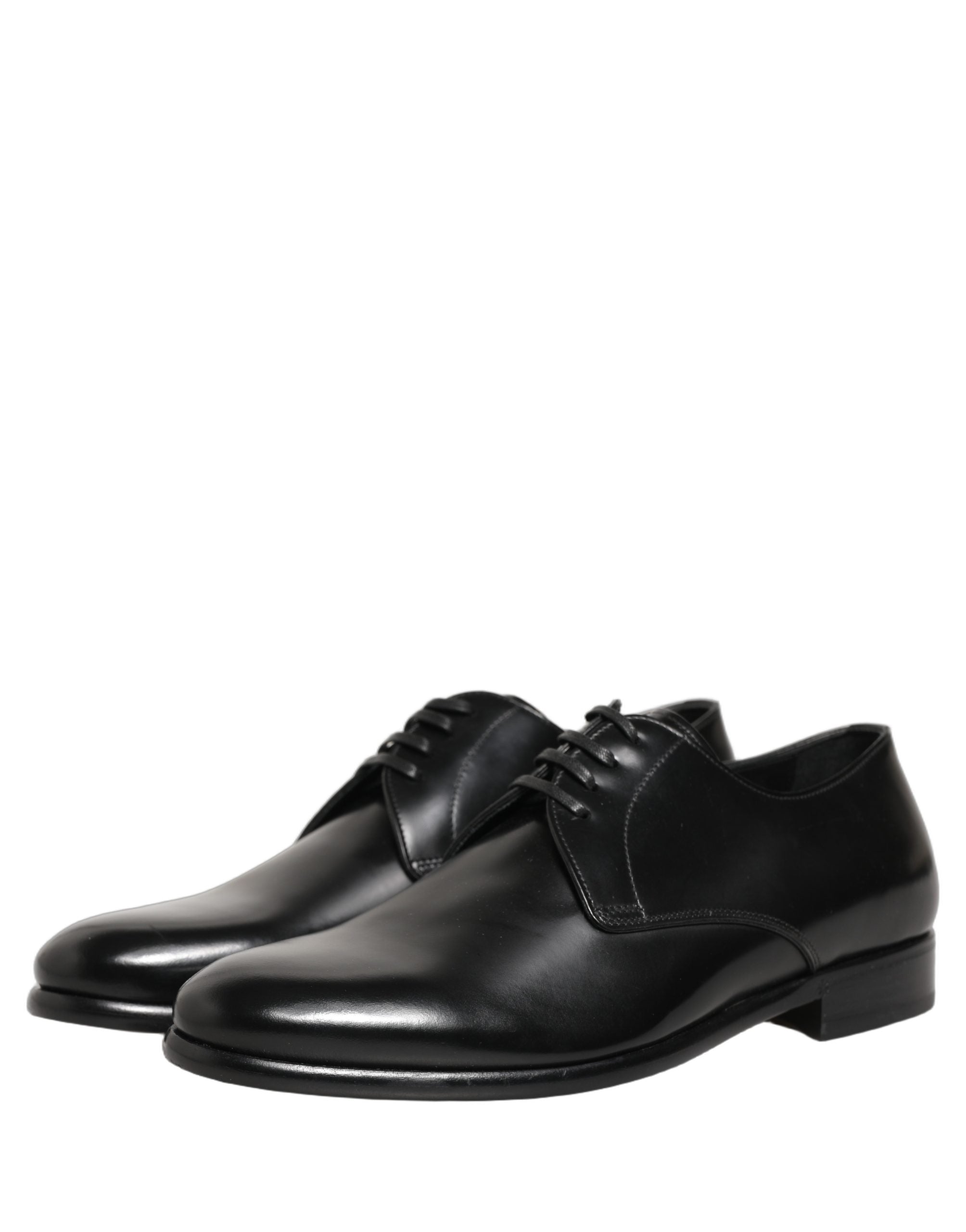 Dolce & Gabbana Schwarze Leder Schnür-Derby-Anzugschuhe