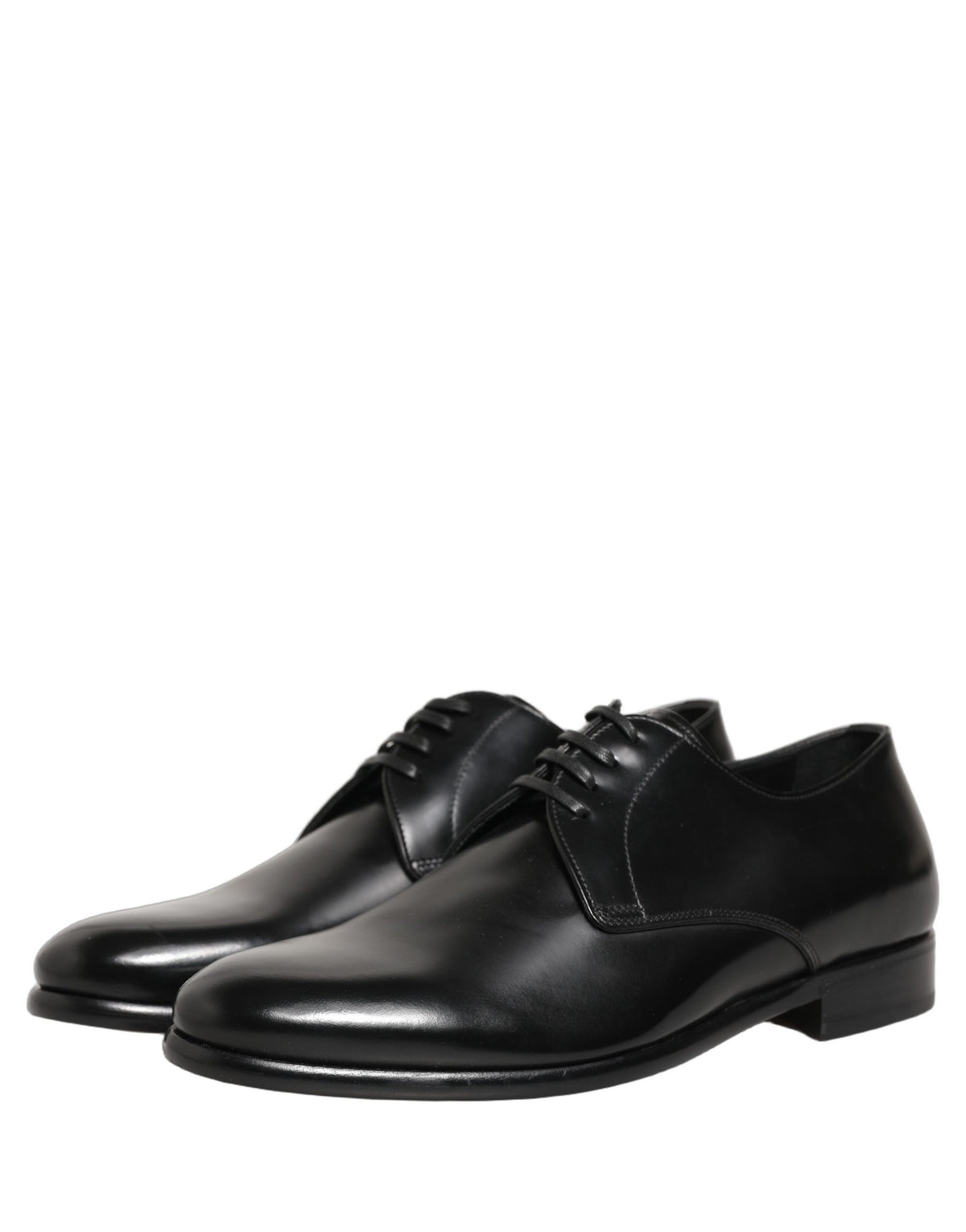 Dolce & Gabbana Schwarze Leder Schnür-Derby-Anzugschuhe